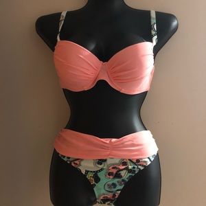2pc size medium multi-color bikini